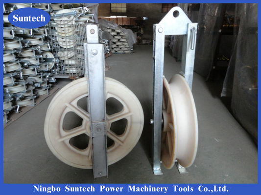 Overhead Line Single Nylon Wheel Transmission Conductor บล็อกร้อยสาย