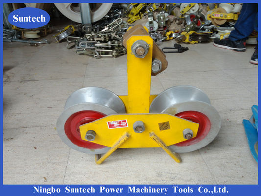 50KN 2.5 Tandem อลูมิเนียมไนล่อน Sheave ตัวนำบล็อกคบ