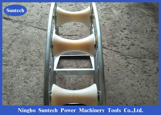 Pithead Telecom Cable Guide Roller 3 Block สำหรับ Manhole Nylon Material