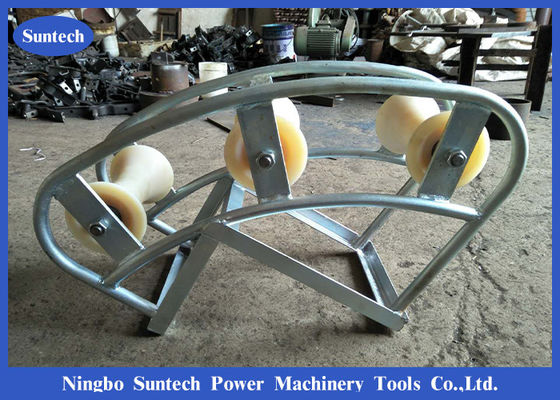 Pithead Telecom Cable Guide Roller 3 Block สำหรับ Manhole Nylon Material