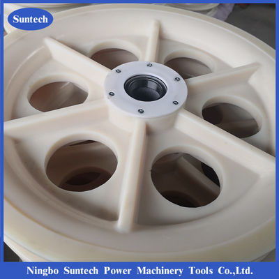 508x100mm MC Nylon Pulley Wheels Conductor Stringing Block With Bearings