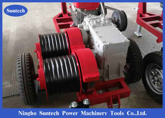 JJCS-50 Tower Erection เครื่องดึงสายเคเบิลเครื่องยนต์ดีเซลขับเคลื่อน
