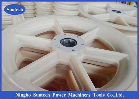 508 X100mm สายส่ง Nylon Sheave Wheel Conductor Stringing Pulley Block