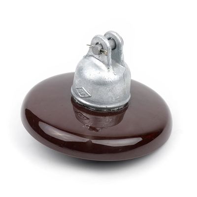 70KN 33KV ฉนวนไฟฟ้าแรงสูงชนิดแผ่นฉนวน Porcelain Suspension