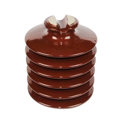 11KN 33KV Porcelain Pin Type Insulator สำหรับสายส่งไฟฟ้าเหนือศีรษะ
