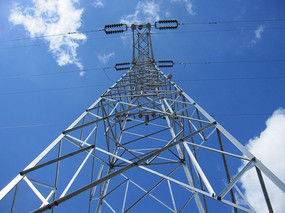 HDG Steel Q235 Q345 เสาส่งกำลังส่ง