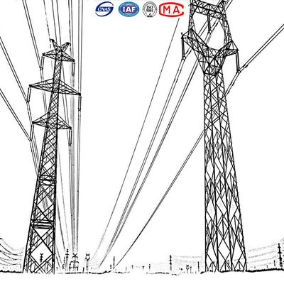 Hot Dip Galvanised Q235 Electric Power Tower For Overhead Line