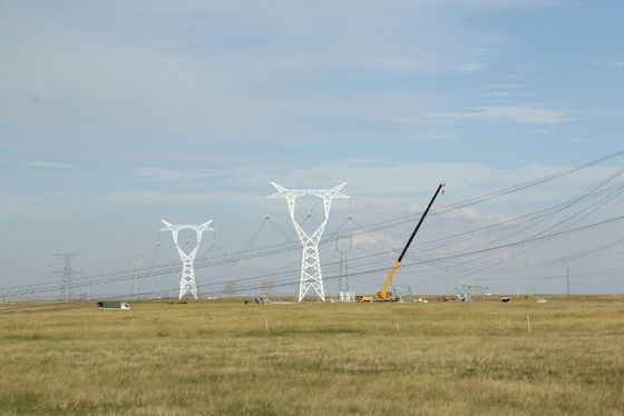 35 66 110 220kv สายส่ง Angel Steel Tower สำหรับสถานที่ก่อสร้าง