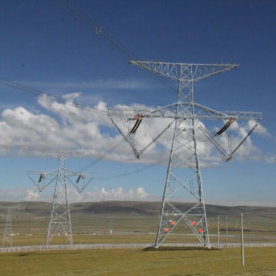35 66 110 220kv สายส่ง Angel Steel Tower สำหรับสถานที่ก่อสร้าง