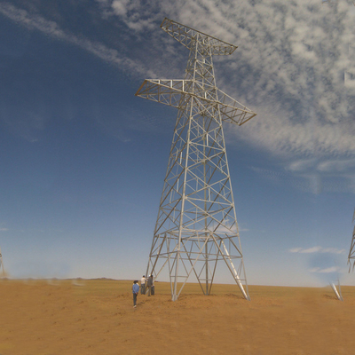 รูปทรงกรวยเหลี่ยม 10kv ถึง 750kv Transmission Line Angle Tower