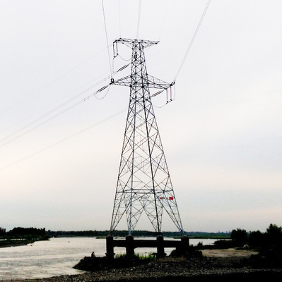 132kv สายส่งเหล็กชุบสังกะสี Lattice Tower