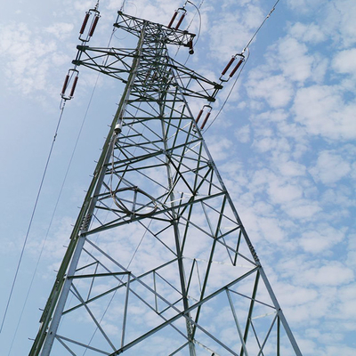 132kv สายส่งเหล็กชุบสังกะสี Lattice Tower