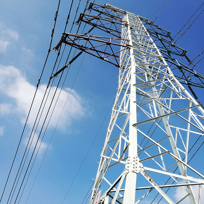 132kv สายส่งเหล็กชุบสังกะสี Lattice Tower