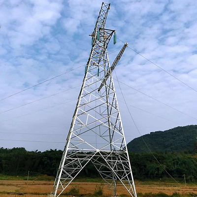 เหล็กชุบสังกะสีแบบจุ่มร้อน 500KV Transmission Line Tower