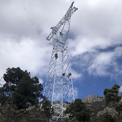 เหล็กชุบสังกะสีแบบจุ่มร้อน 10 - 500kV Overhead Transmission Line Tower