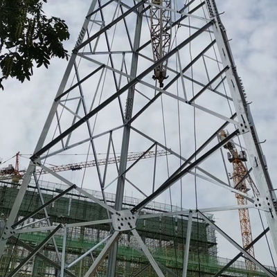 สายส่ง 110kV เหล็กชุบสังกะสีมุมเหล็ก Lattice Pylon