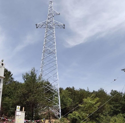 ความทนทานต่อลมสูง 110kV 132kV Monopole Cellular Transmission Tower