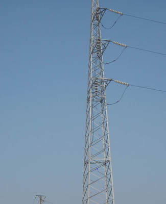 เหล็กชุบสังกะสี 33KV สายส่งเหล็ก Lattice Tower