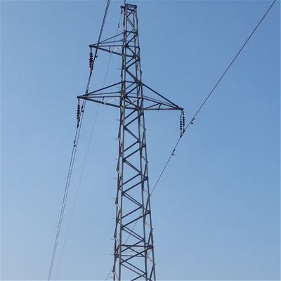เหล็กชุบสังกะสี 33KV สายส่งเหล็ก Lattice Tower