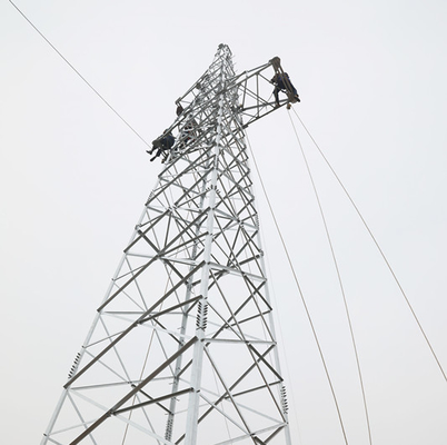 สายส่งตาข่ายเหล็กชุบสังกะสีแบบจุ่มร้อน 33KV Tower