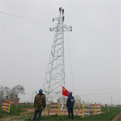 Lattice HDG เหล็ก 33KV Transmission Line Towers