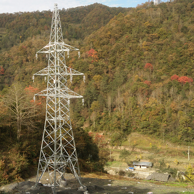 Lattice HDG เหล็ก 33KV Transmission Line Towers