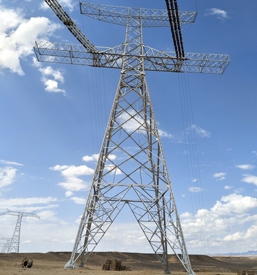 เหล็กเส้นเหนือศีรษะ Q235 Q345 Q420 132 KV Tower