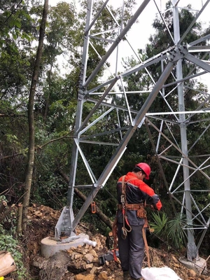 เสาส่งสัญญาณเสาเหล็กมุม HDG 110KV