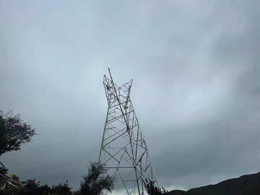 หอเหล็กชุบสังกะสีแบบจุ่มร้อนสำหรับสายส่ง 110KV