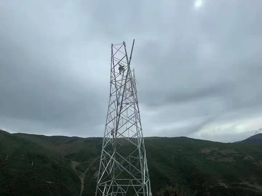 หอเหล็กชุบสังกะสีแบบจุ่มร้อนสำหรับสายส่ง 110KV