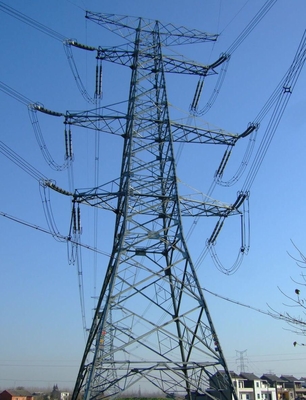 10 - 500KV HDG มุมเหล็กตาข่ายส่งทาวเวอร์