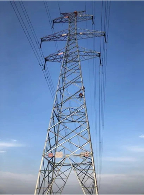 จุ่มร้อนชุบสังกะสี 500KV Q355 Q255 หอส่งเหล็ก