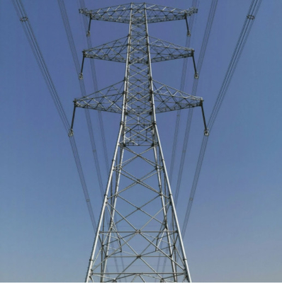 จุ่มร้อนชุบสังกะสี 500KV Q355 Q255 หอส่งเหล็ก