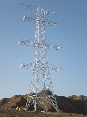 33KV 130KV 500KV Lattice Steel สายส่งไฟฟ้าทาวเวอร์