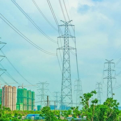 110KV โทรคมนาคม Q235 Q345 Q420 เหล็กตาข่ายทาวเวอร์