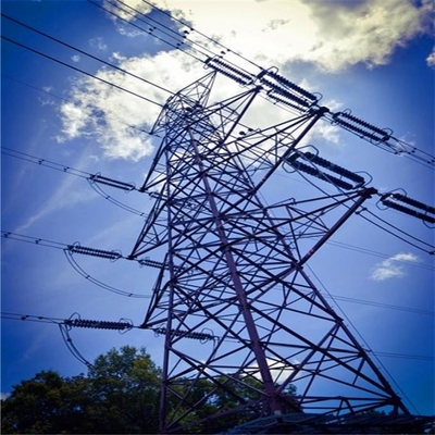 Q245 Q355 เสาส่งกำลังไฟฟ้า Lattice Pylon Transmission Tower