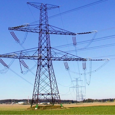 ความทนทานต่อลมสูง 110kV 132kV Monopole Cellular Transmission Tower