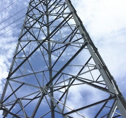 10KV ถึง 750KV ระบบส่งกำลัง Hot Dip Galvanized Lattice Tower