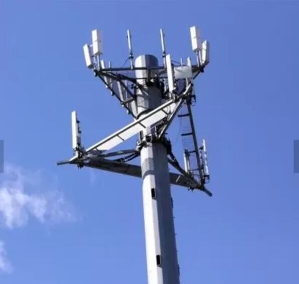 4G Steel Monopole Tower สำหรับอุตสาหกรรมโทรคมนาคม