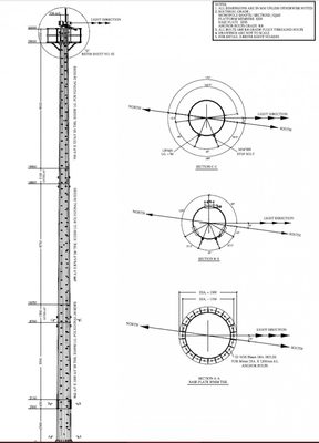 Q235B Q345B Polygon Telecom Telescoping เสาอากาศ Mast