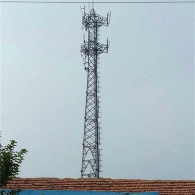 เสาเสาอากาศโทรคมนาคมเหล็กท่อ HDG 3/4 ขา