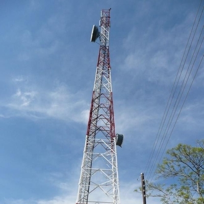 มุมโทรคมนาคม 50m เสาอากาศโลหะทาวเวอร์ Q420 พร้อมรั้ว Palisade