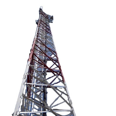 มุมโทรคมนาคม 50m เสาอากาศโลหะทาวเวอร์ Q420 พร้อมรั้ว Palisade