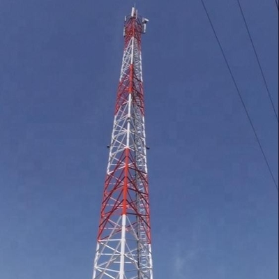 เสาเหล็กโทรคมนาคม 3 ขาเชิงมุม 330KV พร้อมขายึดชุบสังกะสีแบบจุ่มร้อน