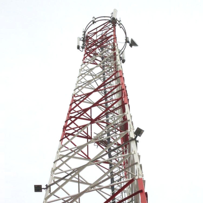 หอส่งสัญญาณโครงสร้างตาข่าย 220kv ชุบสังกะสีเพื่อการสื่อสาร