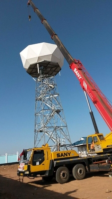 เสาโทรคมนาคมเสาโทรคมนาคม 110KV โครงสร้างเรดาร์เหล็กชุบสังกะสีเชิงมุม