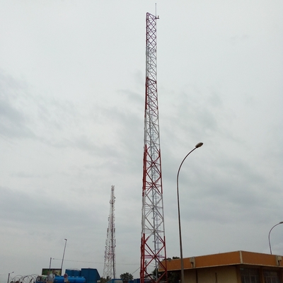 4 ขา ASTM A123 Lattice Radio Tower เหล็กชุบสังกะสี Q235B