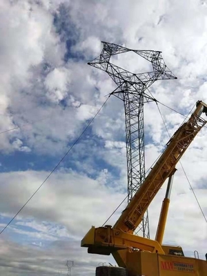Cat Head Transmission Line Lattice Steel Tower สำหรับไซต์