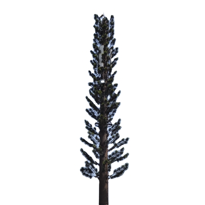 ลายพราง Pine Tree Steel Monopole Tower จุ่มร้อน Galvanized