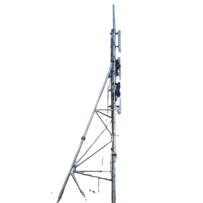 เหล็ก Q355 จุ่มร้อนชุบสังกะสี Guyed Mast สำหรับโทรคมนาคม